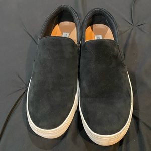 Pair of Suede slip on shoes for women